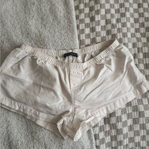 brandy melville baby pink stripe shorts